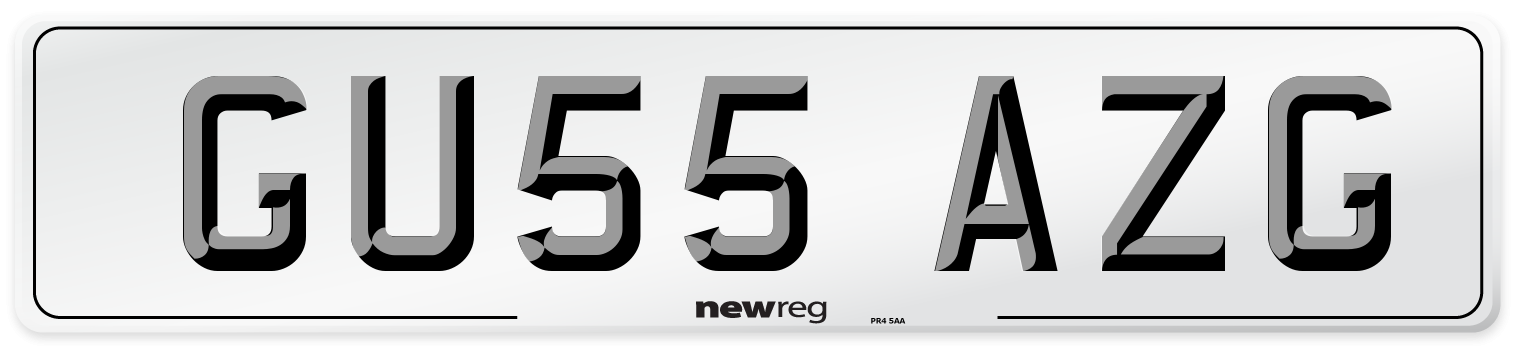 GU55 AZG Number Plate from New Reg